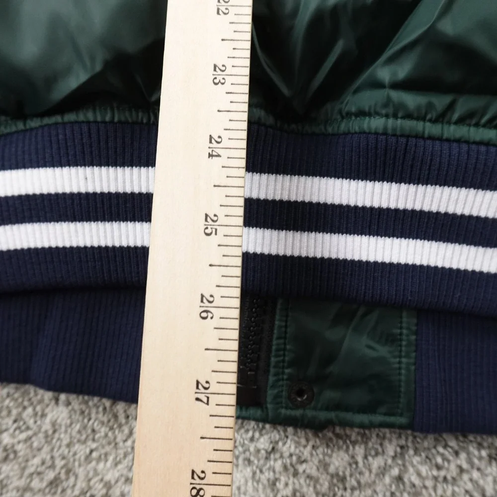 NEW Levis Jacket Mens L Green Blue Puffer Coat‎ Varsity Bomber Quilted Insulated